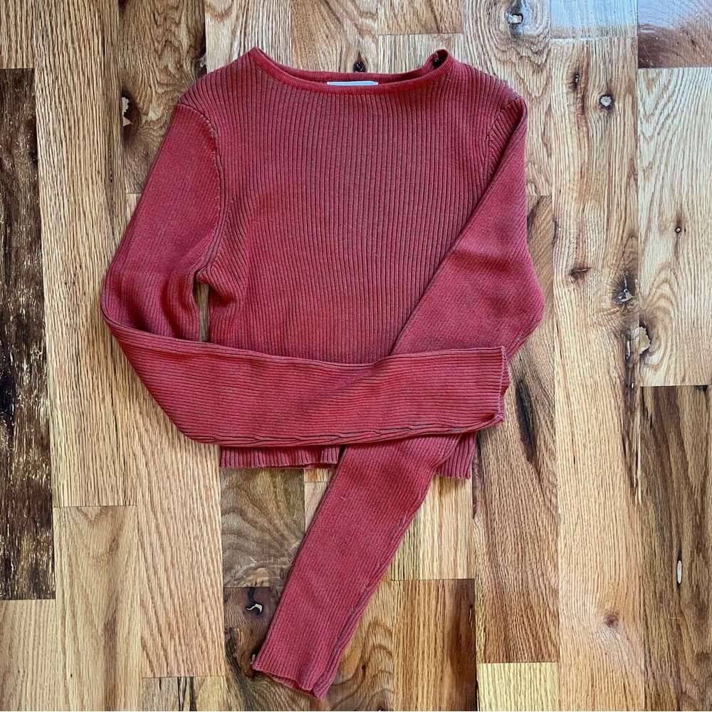 Orange Knit Croptop